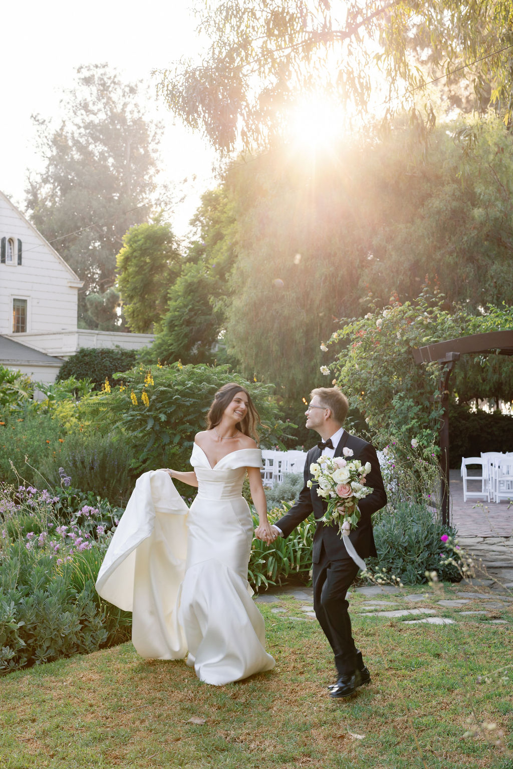 Bride and grooms golden hour portraits from their McCormick Home Ranch wedding in Camarillo, California