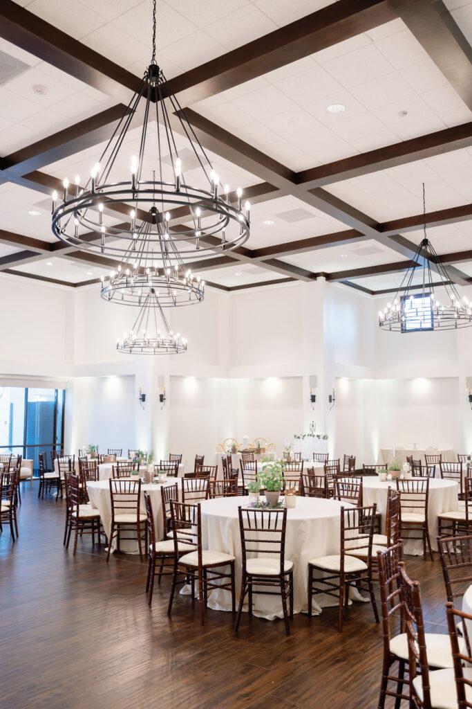Modern La Ventura San Clemente wedding reception in the Grand Parlour