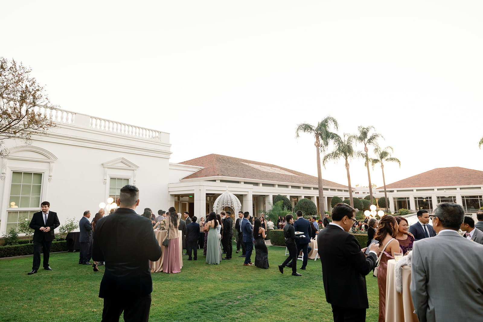Guests mingling during cocktail hour.