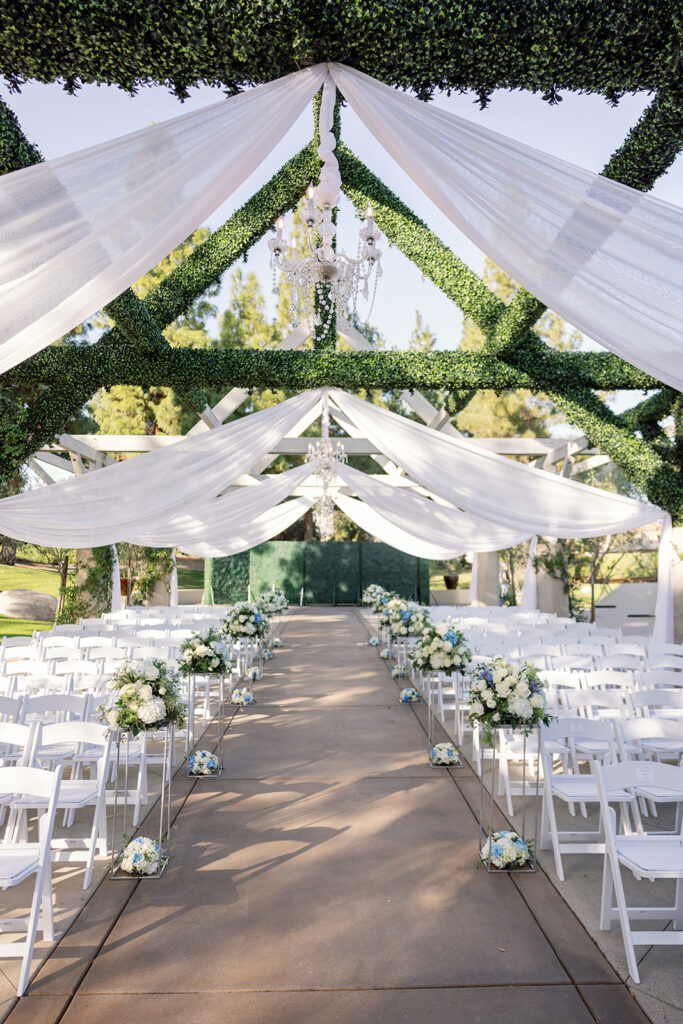 Outdoor Coyote Hills Golf Course wedding in Fullerton, CA.
