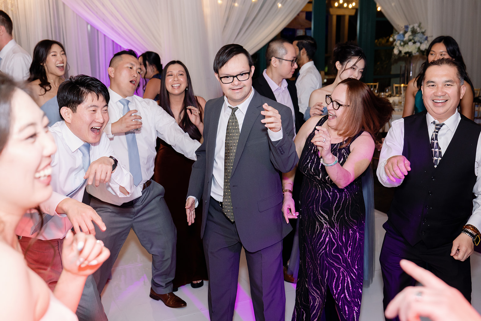 Guests dancing during the reception.