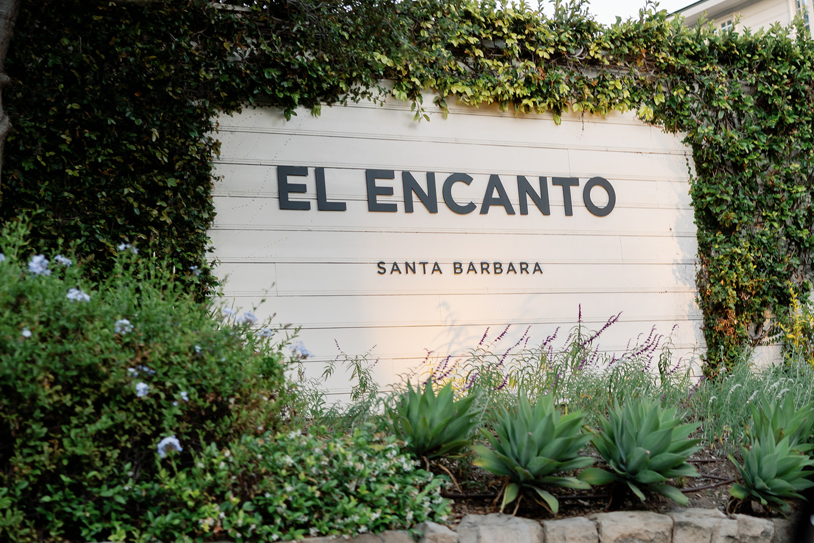 Exterior sign that says El Encanto Santa Barbara.