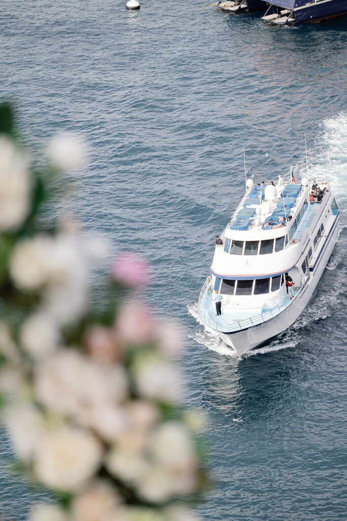 Catalina Express ferry in the water.